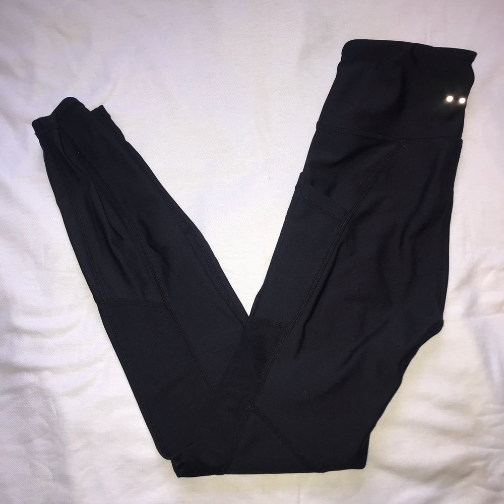 KORA Black Mesh Detail Leggings